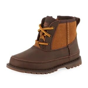 UGG Bradley Suede & Leather Waterproof Boots, Kids lace up side zip size 13